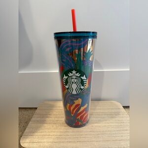 Starbucks Teal and Navy Tumbler